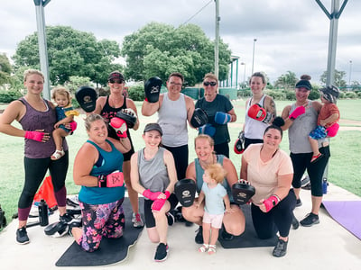 Group Pic of women with boxing gloves