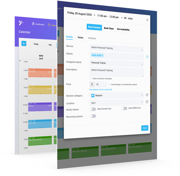 PTminder Client Management Dashboard